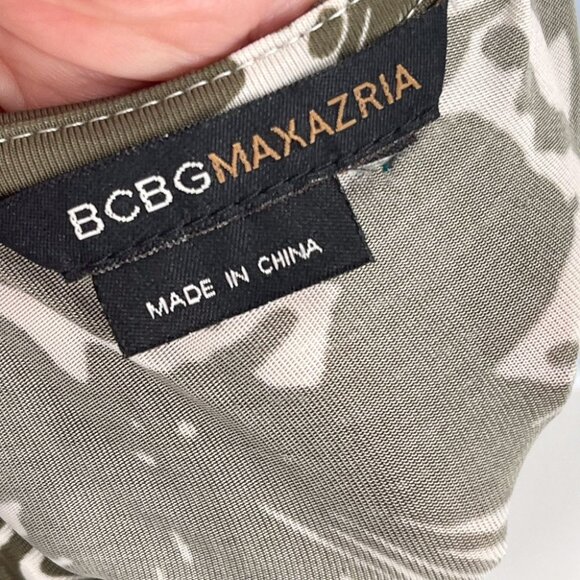 Y2K 2000s BCBG Bcbgmaxazria Floral Print V Neck Wrap Around Tie Back Tunic Top - Picture 6 of 7